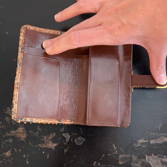 VINTAGE Snakeskin Reptile Reptilian Deadstock Oldstock wallet billfold - Picture 4 of 5